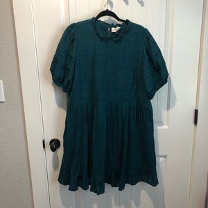 Teal Babydoll Dress